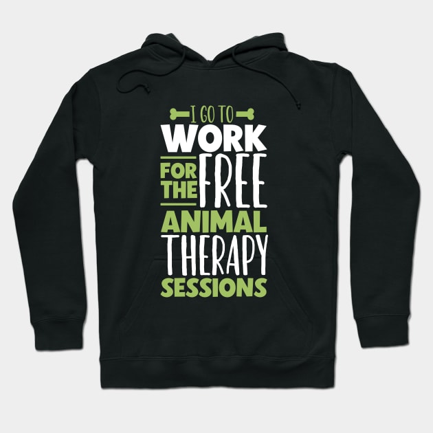 Free animal therapy - animal caretaker Hoodie by Modern Medieval Design